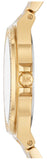 Michael Kors Lennox Three-Hand Silver Dial Gold Steel Strap Watch For Women - MK7278 Authentic Buy Shop Now