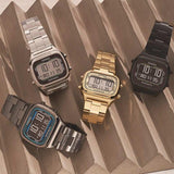 Fossil Retro Digital Gold Dial Gold Steel Strap Watch for Men - FS5843 Authentic Buy Shop Now