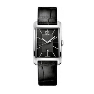 Calvin Klein Window Black Dial Black Leather Strap Watch for Men - K2M23107 Authentic Buy Shop Now