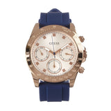 Guess Eclipse White Dial Blue Rubber Strap Watch for Women - GW0315L2 Authentic Buy Shop Now