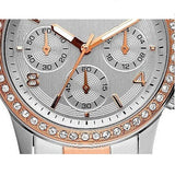 Guess Mini Spectrum Quartz Silver Dial Two Tone Steel Strap Watch For Women - W0122L1 Authentic Buy Shop Now