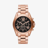 Michael Kors Bradshaw Black Dial Rose Gold Steel Strap Watch for Women - MK5854 Authentic Buy Shop Now