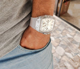 Guess Phoenix Multi Function Silver Dial White Rubber Strap Watch for Men - GW0203G1 Authentic Buy Shop Now
