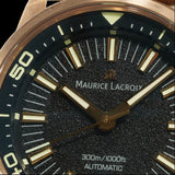 Maurice Lacroix Pontos Diver Limited Edition Black Dial Brown Leather Strap Watch For Men - PT6248-BRZ01-330-3 Authentic Buy Shop Now