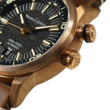 Maurice Lacroix Pontos Diver Limited Edition Black Dial Brown Leather Strap Watch For Men - PT6248-BRZ01-330-3 Authentic Buy Shop Now