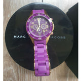 Marc Jacobs Rock Chronograph Purple Dial Purple Silicone Strap Watch for Women - MBM2549 Authentic Buy Shop Now