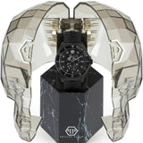 Philipp Plein The $kull Diver Black Dial Black Silicone Strap Watch For Men- PWOAA0922 Authentic Buy Shop Now