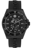 Philipp Plein The $kull Diver Black Dial Black Silicone Strap Watch For Men- PWOAA0922 Authentic Buy Shop Now