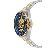 Philipp Plein The $kull Diver Blue Dial Two Tone Steel Strap Watch For Men- PWOAA0722 Authentic Buy Shop Now