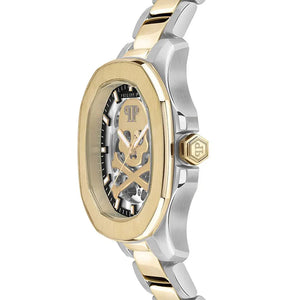 Philipp Plein High-Conic Automatic Gold Dial Two Tone Steel Strap Watch For Men - PWRAA0323 Authentic Buy Shop Now