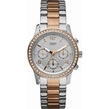 Guess Mini Spectrum Quartz Silver Dial Two Tone Steel Strap Watch For Women - W0122L1 Authentic Buy Shop Now