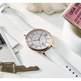 Fossil Jacqueline Quartz Mother of Pearl White Dial White Leather Strap Watch for Women - ES4579 Authentic Buy Shop Now