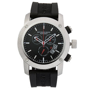Burberry Endurance Sport Chronograph Black Dial Black Rubber Strap Watch for Men - BU7700 Authentic Buy Shop Now