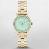 Marc Jacobs Baker Mint Green Dial Gold Steel Strap Watch for Women - MBM3284 Authentic Buy Shop Now