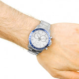 Tissot V8 Quartz T Sport Chronograph White Dial Silver Steel Strap Watch For Men - T106.417.11.031.00 Authentic Buy Shop Now