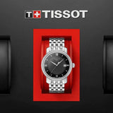 Tissot Bridgeport Black Dial Silver Steel Strap Watch For Women - T097.010.11.058.00 Authentic Buy Shop Now