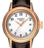 Tissot Carson White Dial Brown Leather Strap Watch For Women - T085.210.36.012.00 Authentic Buy Shop Now