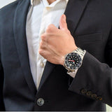 Citizen Mechanical Black Dial Silver Steel Strap Watch For Men - NJ0120-81E Authentic Buy Shop Now