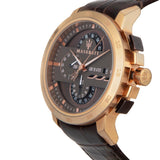 Maserati Ingegno Chronograph Brown Dial Brown Leather Strap Watch For Men - R8871619001 Authentic Buy Shop Now