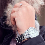 Guess Queen Quartz Silver Dial Silver Steel Strap Watch For Women - GW0464L1 Authentic Buy Shop Now