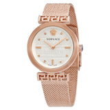 Versace Meander White Dial Rose Gold Mesh Bracelet Watch for Women - VELW00620 Authentic Buy Shop Now