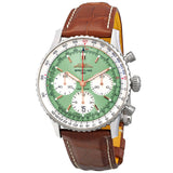Breitling Navitimer B01 Chronograph 41 Green Dial Brown Leather Strap Watch for Men - AB0139211L1P1 Authentic Buy Shop Now