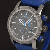 Burberry Sports Chronograph Black Dial Blue Rubber Strap Watch for Men - BU7714 Authentic Buy Shop Now