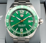 Tag Heuer Formula 1 Limited Edition Green Dial Silver Steel Strap Watch for Men - WAZ1017.BA0842 Authentic Buy Shop Now