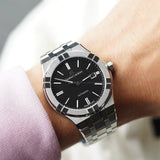Maurice Lacroix Aikon Automatic Black Dial Silver Steel Strap Watch For Men - AI6008-SS002-330-1 Authentic Buy Shop Now