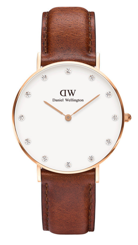 Daniel Wellington Classy St Mawes White Dial Brown Leather Strap Watch For Women - DW00100075 Authentic Buy Shop Now