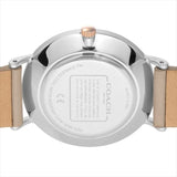 Coach Perry Silver Dial Light Brown Leather Strap Watch for Women - 14503119 Authentic Buy Shop Now