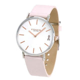 Coach Perry White Dial Pink Leather Strap Watch for Women - 14503128 Authentic Buy Shop Now