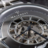 Maserati Ricordo Automatic Gray Dial Silver Steel Strap Watch For Men - R8823133003 Authentic Buy Shop Now