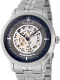 Maserati Ricordo Automatic Skeleton Silver Dial Silver Steel Strap Watch For Men - R8823133005 Authentic Buy Shop Now