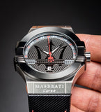 Maserati Potenza Black Dial Black Leather Strap Watch For Men - R8851108001 Authentic Buy Shop Now