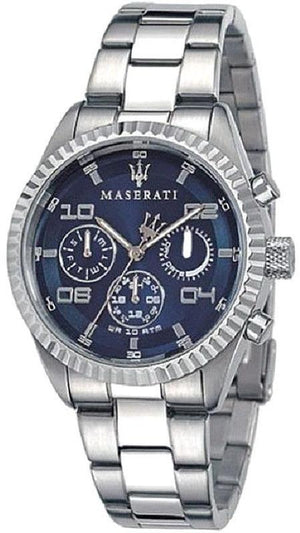 Maserati Competizione Blue Dial Silver Steel Strap Watch For Men - R8853100011 Authentic Buy Shop Now