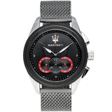Maserati Traguardo Black Dial Silver Mesh Bracelet Watch For Men - R8873612005 Authentic Buy Shop Now
