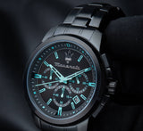 Maserati Aqua Edition Quartz Precision Chronograph Black Dial Watch For Men - R8873644003 Authentic Buy Shop Now