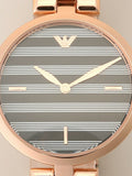 Emporio Armani Arianna Quartz Grey Dial Rose Gold Steel Strap Watch For Women - AR11220 Authentic Buy Shop Now