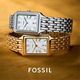 Fossil Raquel Three Hand Date White Dial Silver Steel Strap Watch for Women - ES5221 Authentic Buy Shop Now