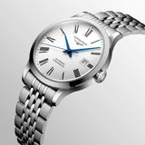 Longines Record Automatic Stainless Steel 40mm Watch for Men - L2.821.4.11.6 Authentic Buy Shop Now