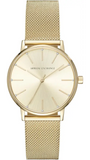Armani Exchange Lola Analog Gold Dial Gold Mesh Strap Watch For Women - AX5536 Authentic Buy Shop Now