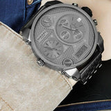 Diesel Mr Daddy 1.0 Gray Dial Gray Stainless Steel Watch For Men - DZ7247 Authentic Buy Shop Now