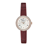 Emporio Armani Rosa Two Hand White Dial Red Leather Strap Watch For Women - AR11357 Authentic Buy Shop Now