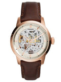 Fossil Townsman Automatic Skeleton White Dial Brown Leather Strap Watch for Men - ME3078 Authentic Buy Shop Now