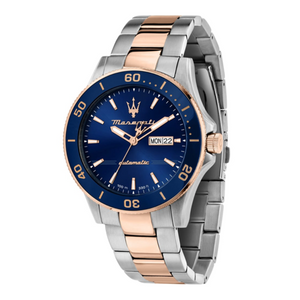 Maserati Competizione Automatic Blue Dial Two Tone Steel Strap Watch For Men - R8823100001 Authentic Buy Shop Now