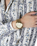 Michael Kors Runway Gold Dial Gold Steel Strap Watch for Men - MK8077 Authentic Buy Shop Now