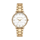 Michael Kors Pyper Three Hand White Dial Gold Steel Strap Watch For Women - MK4666 Authentic Buy Shop Now