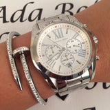 Michael Kors Bradshaw Silver Dial Silver Steel Strap Watch for Men - MK5535 Authentic Buy Shop Now