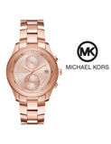 Michael Kors Briar Quartz Rose Gold Dial Rose Gold Steel Strap Watch For Women - MK6465 Authentic Buy Shop Now